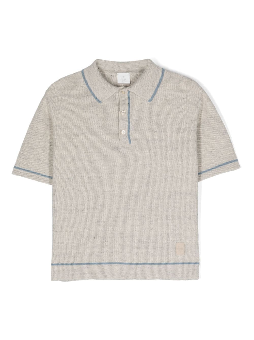 Eleventy Kids contrast-trim knitted polo shirt - Neutrals von Eleventy Kids