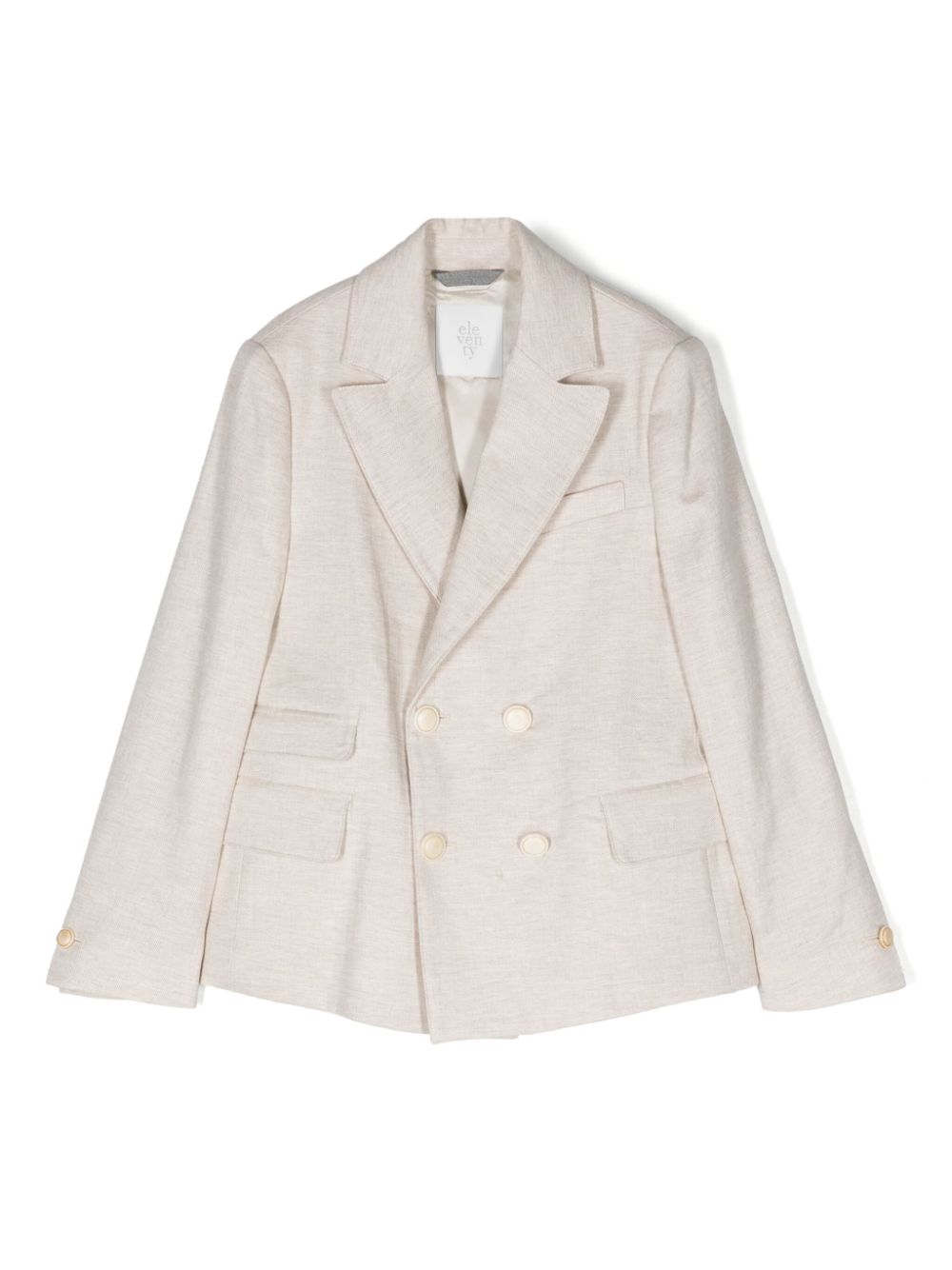 Eleventy Kids double-breasted blazer - Neutrals von Eleventy Kids