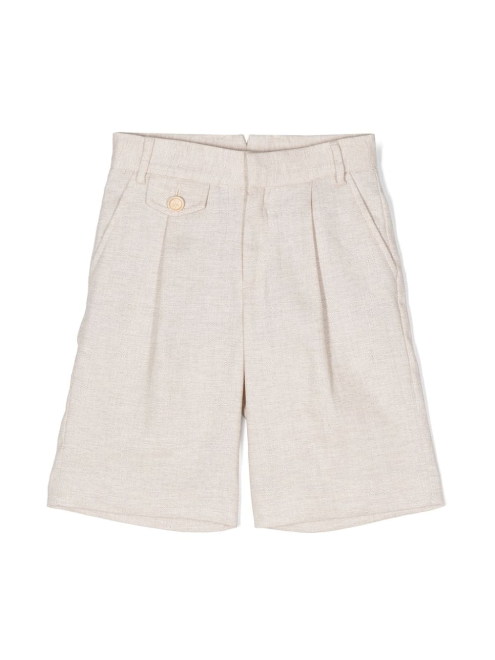 Eleventy Kids mélange-effect smart shorts - Neutrals von Eleventy Kids