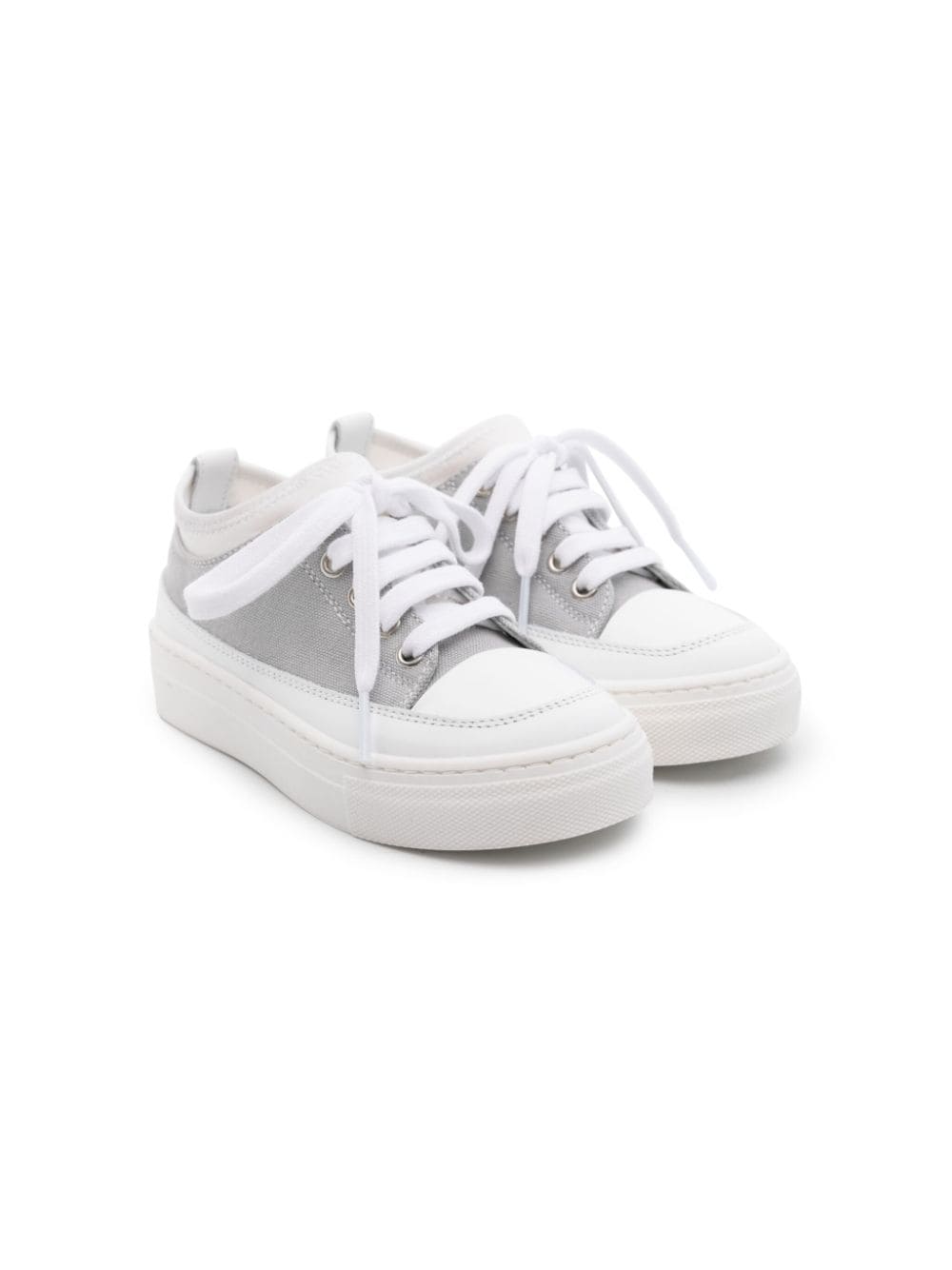 Eleventy Kids panelled canvas sneakers - Grey von Eleventy Kids