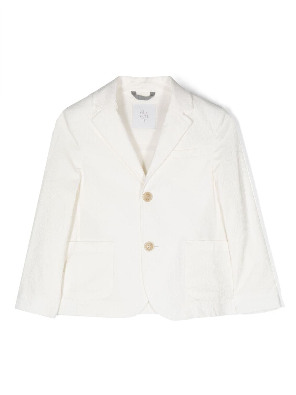 Eleventy Kids single-breasted cotton blazer - White von Eleventy Kids