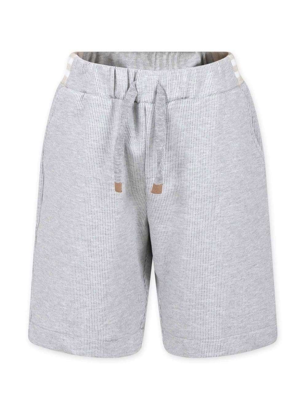 Eleventy Kids striped straight-leg shorts - Grey von Eleventy Kids