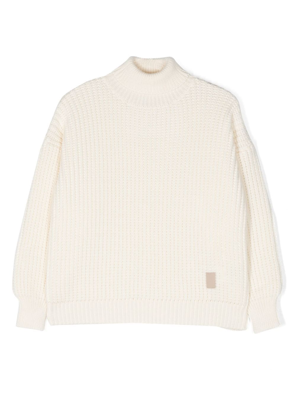 Eleventy Kids waffle-knit wool jumper - White von Eleventy Kids