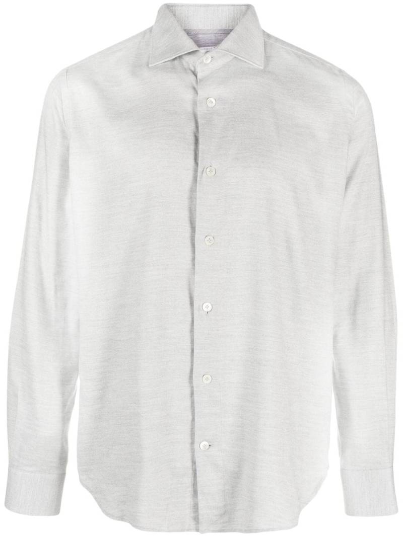 Eleventy Dandy long-sleeved cotton-lyocell shirt - Grey von Eleventy