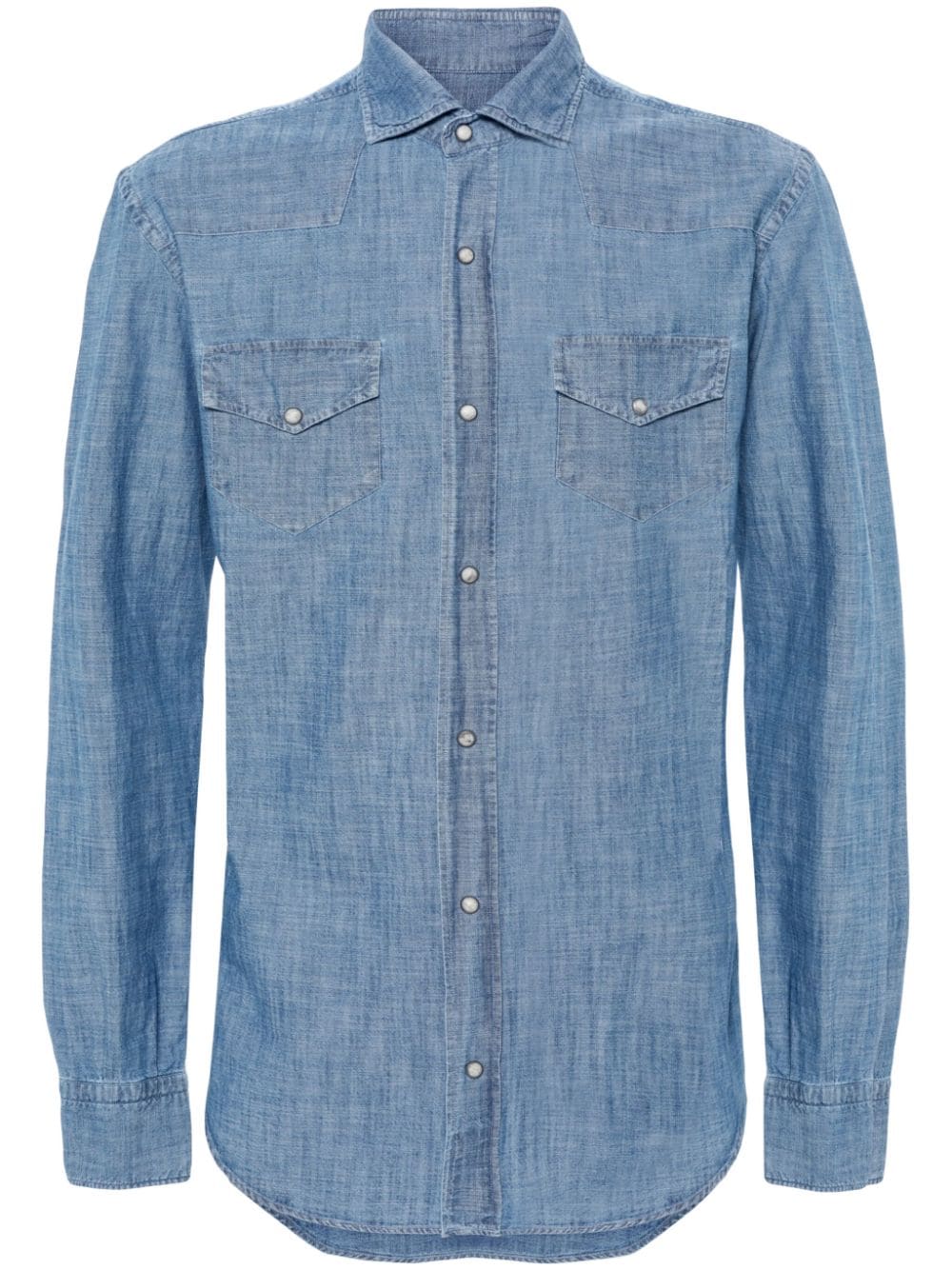 Eleventy Western-style cotton shirt - Blue von Eleventy