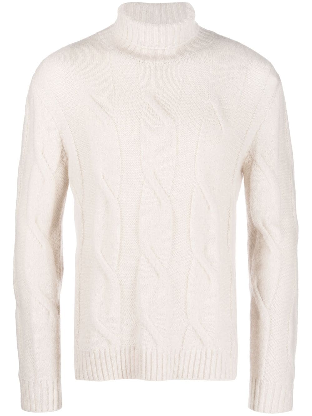 Eleventy cable-knit cashmere-silk blend jumper - Neutrals von Eleventy