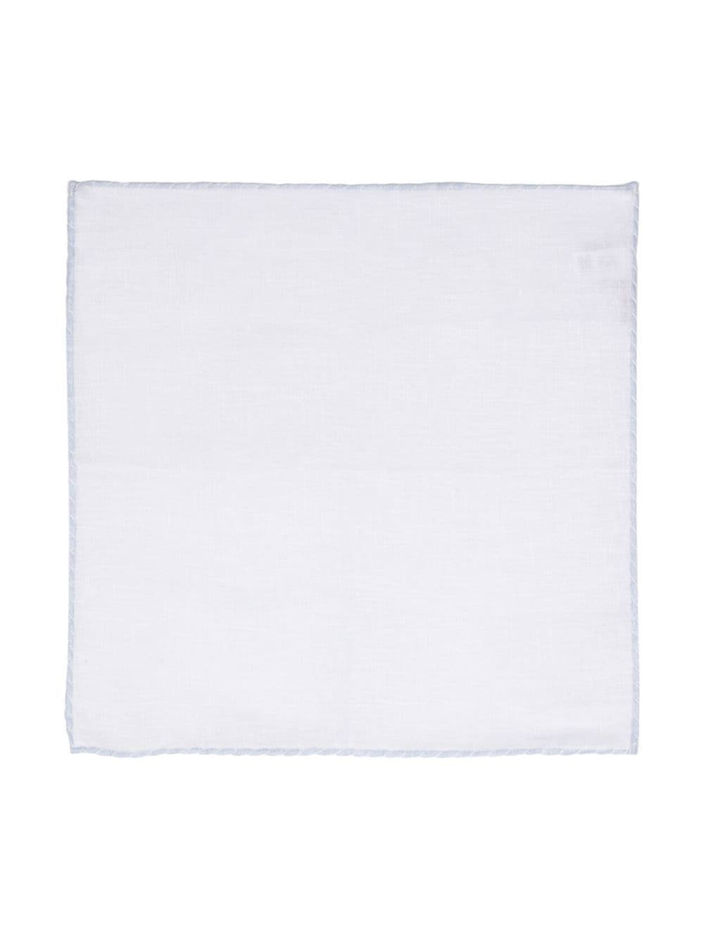 Eleventy contrasting-border linen scarf - White von Eleventy