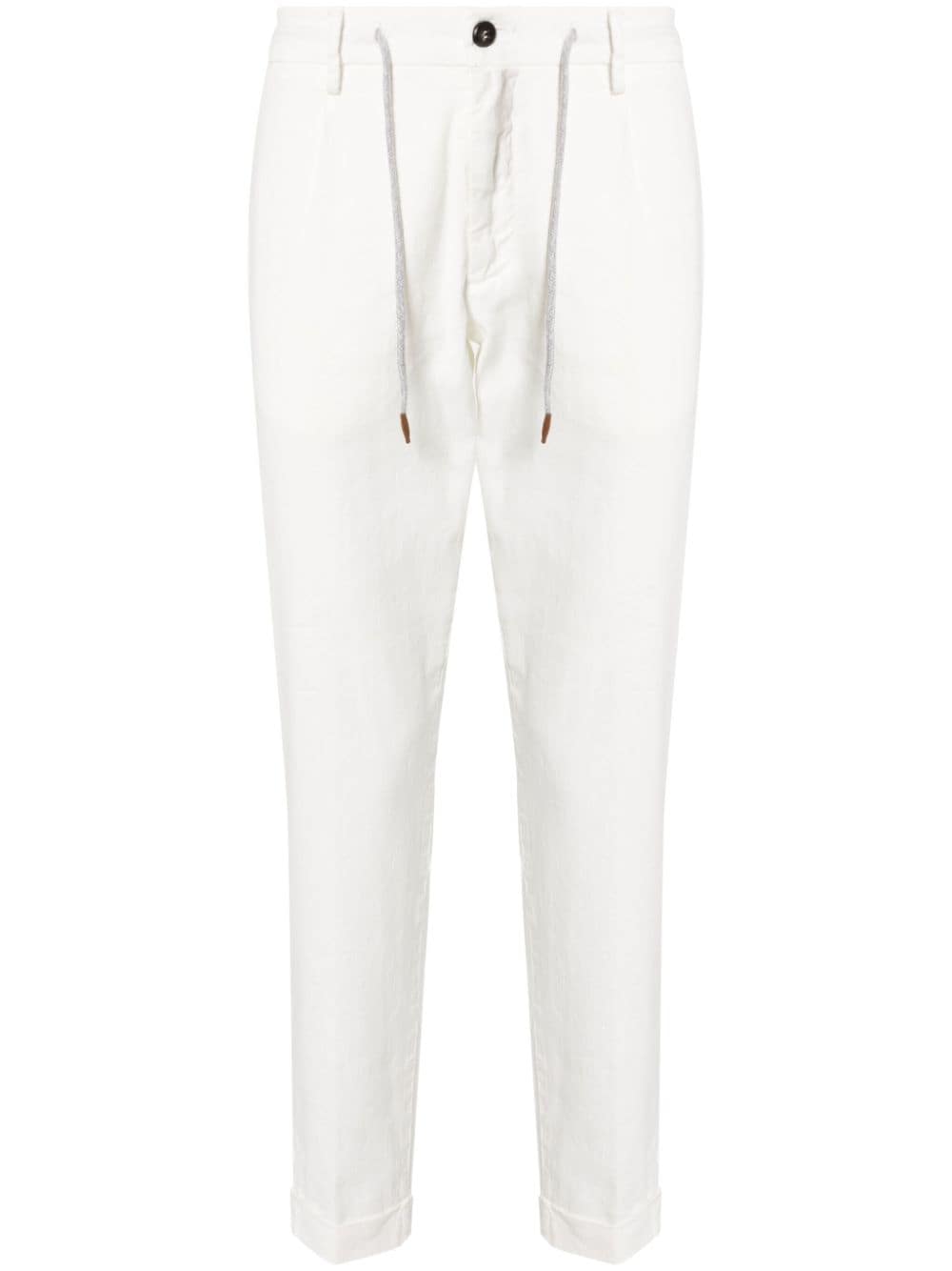 Eleventy elasticated-waist mid-rise trousers - White von Eleventy