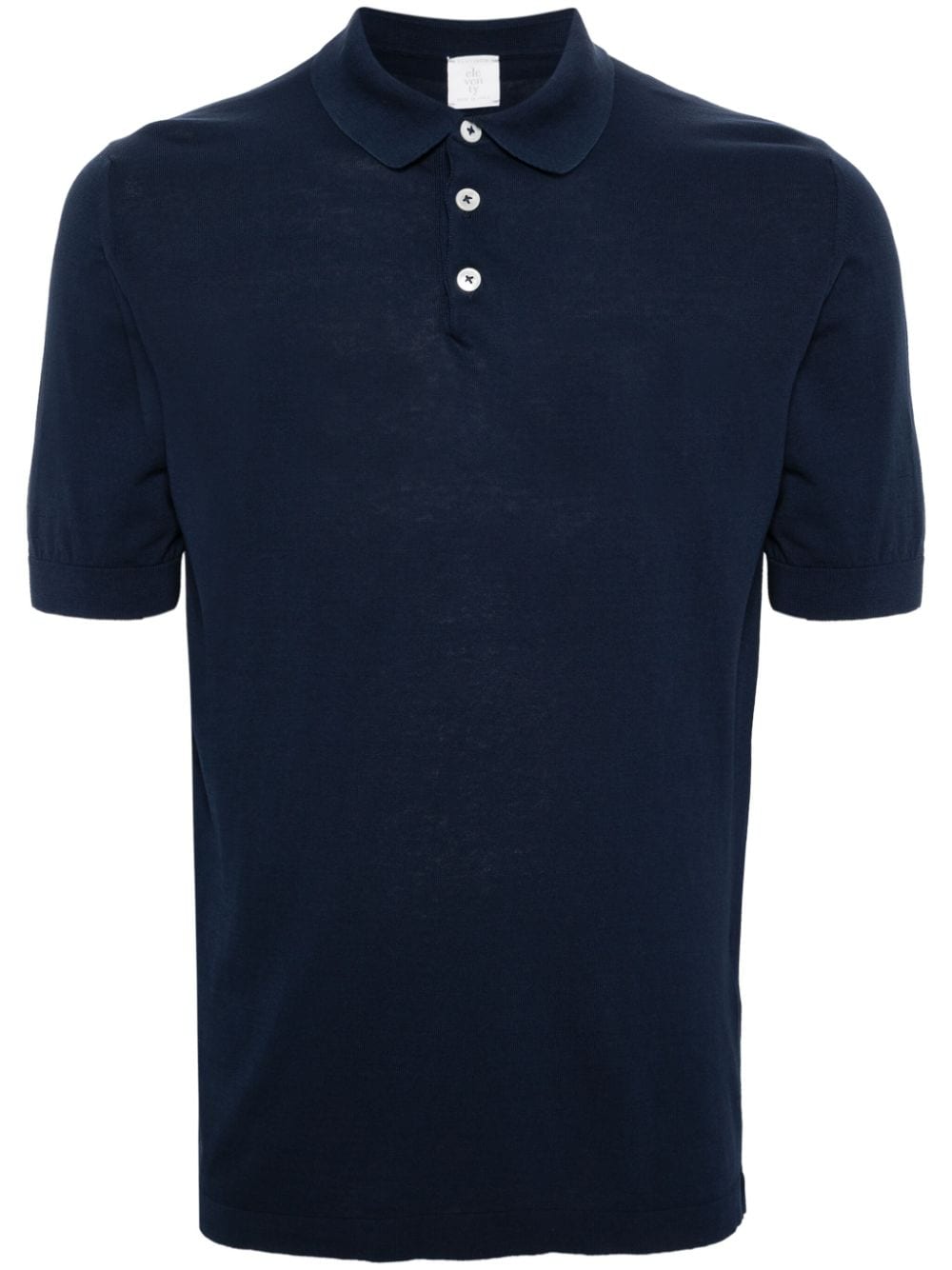 Eleventy fine-knit cotton polo shirt - Blue von Eleventy