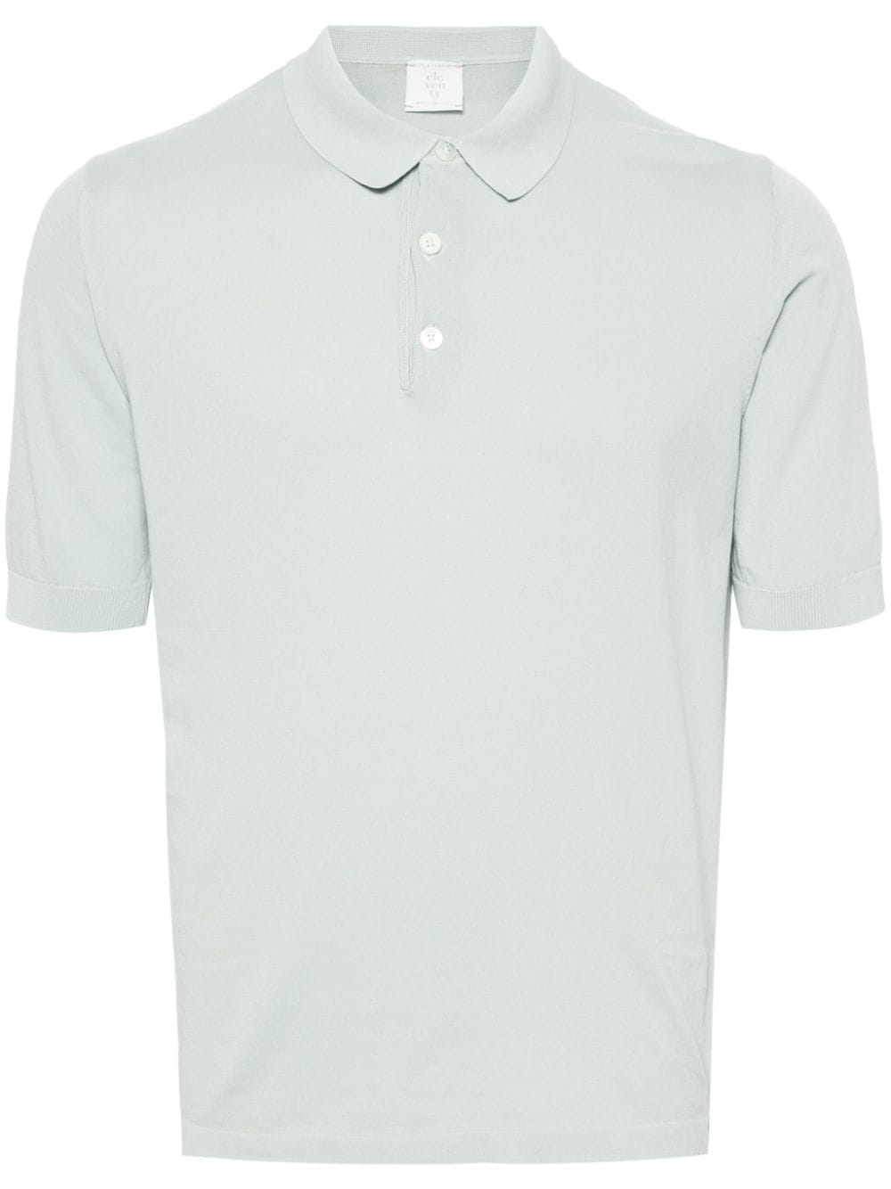 Eleventy fine-ribbed cotton polo shirt - Green von Eleventy