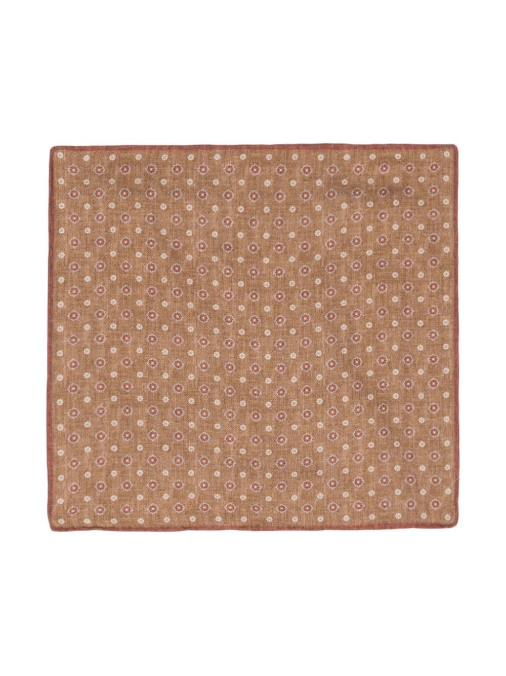 Eleventy geometric-print cotton-wool blen scarf - Brown von Eleventy