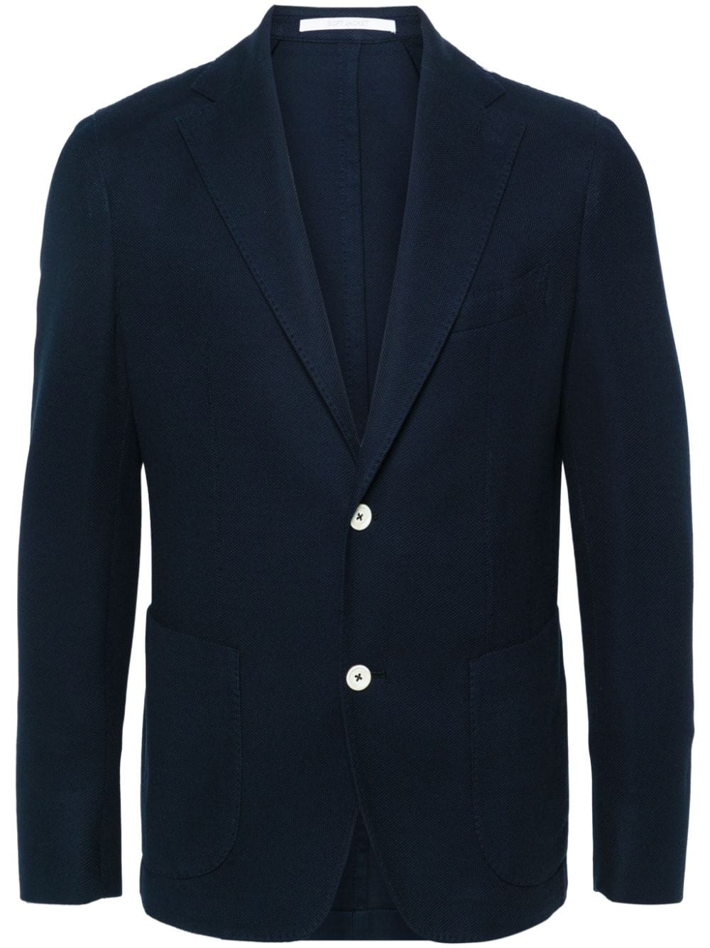 Eleventy honeycomb-knit cotton blazer - Blue von Eleventy