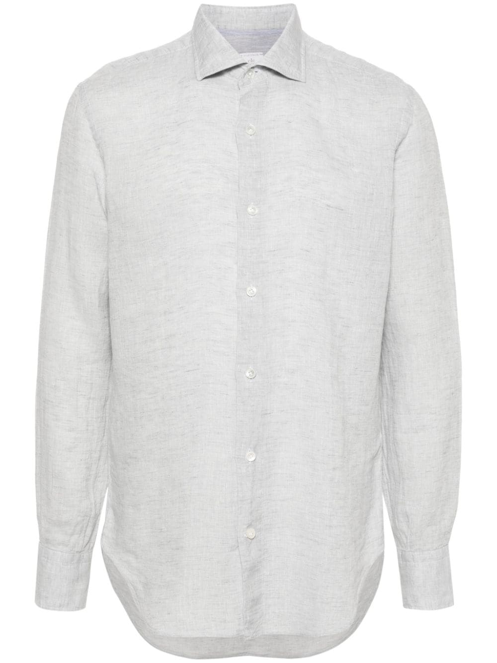 Eleventy linen long-sleeved shirt - Grey von Eleventy