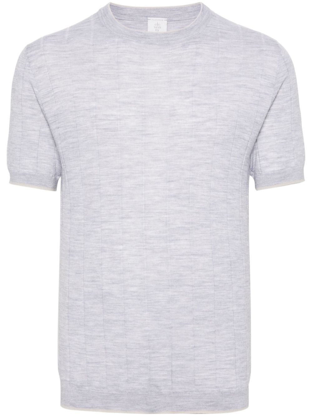 Eleventy mélange wool ribbed T-shirt - Grey von Eleventy