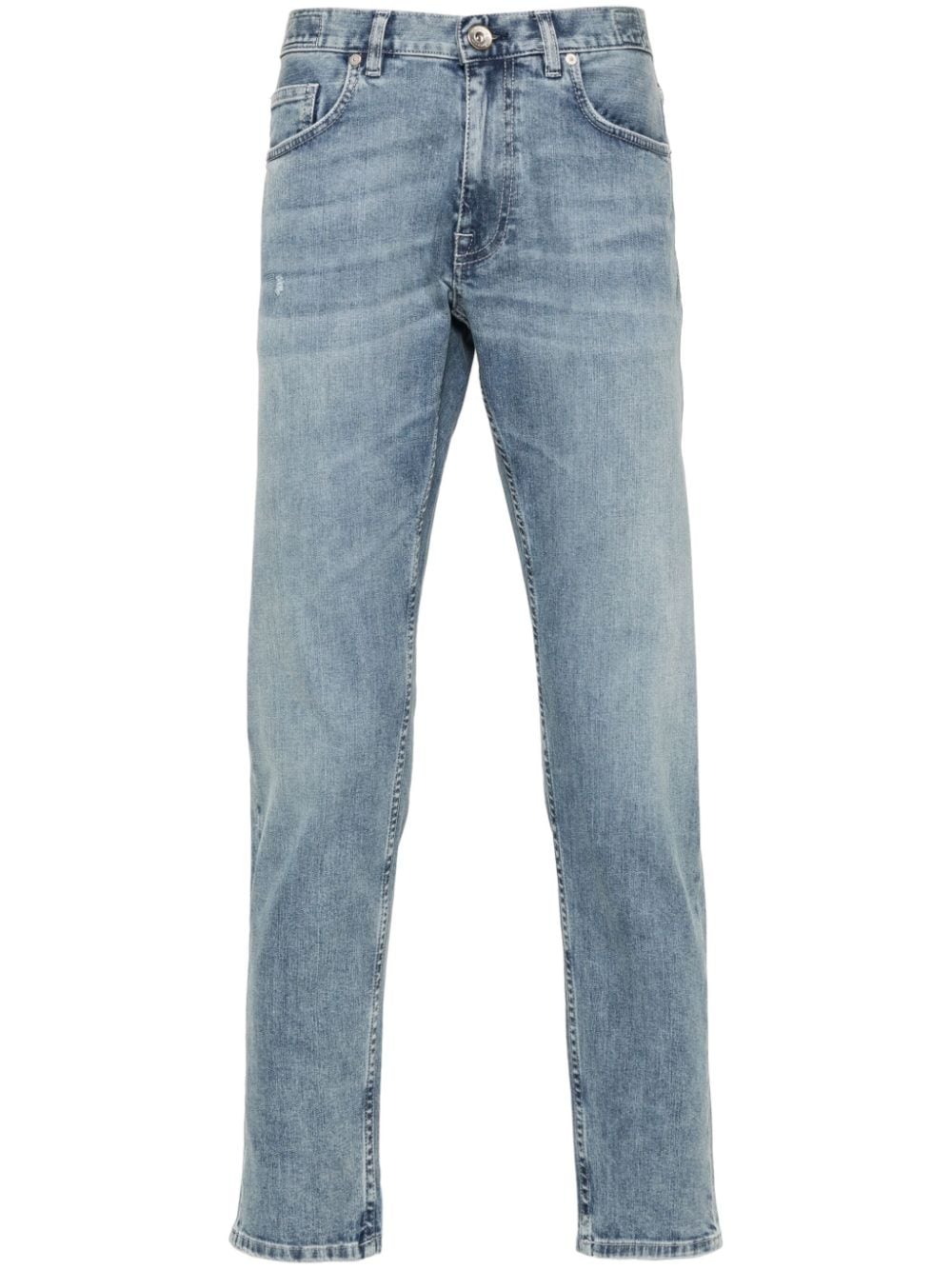 Eleventy mid-rise tapered-leg jeans - Blue von Eleventy