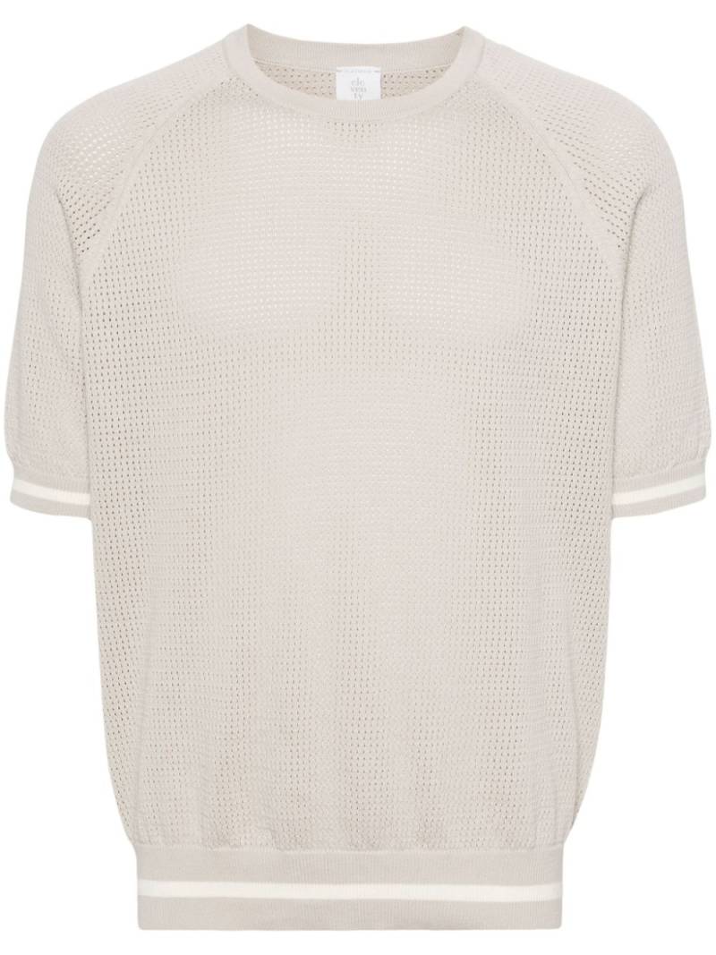 Eleventy open-knit cotton T-shirt - Neutrals von Eleventy