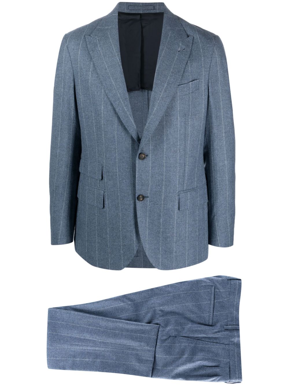 Eleventy pinstripe-print single-breasted suit - Blue von Eleventy