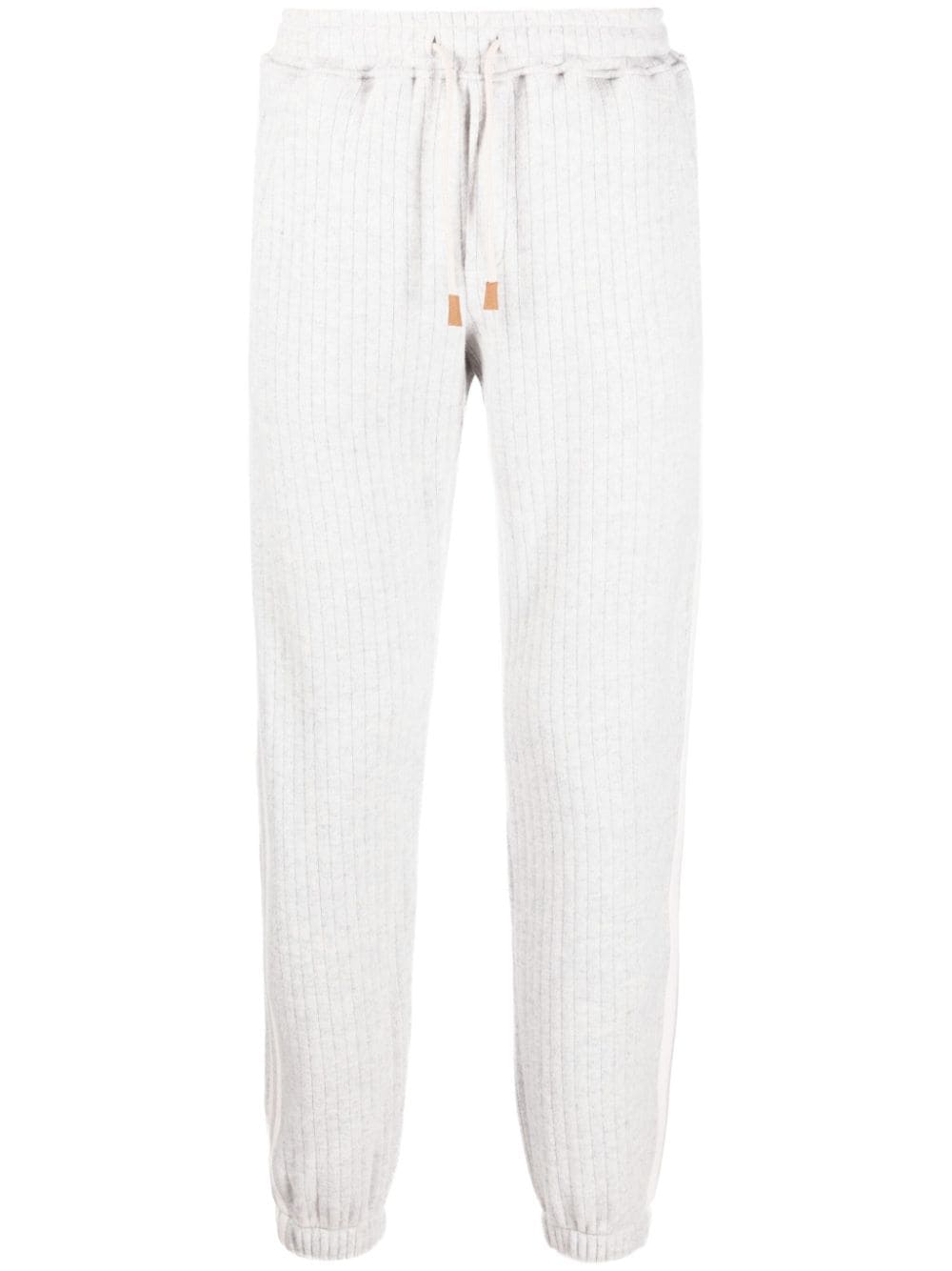 Eleventy ribbed wool-cashmere track pants - Grey von Eleventy