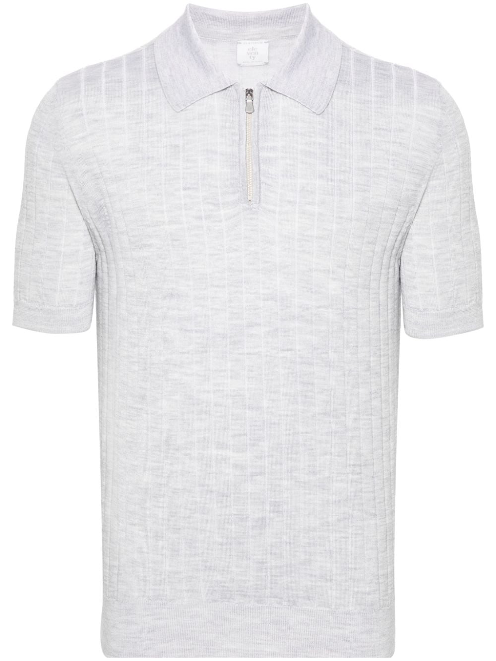 Eleventy short-sleeve knitted polo shirt - Grey von Eleventy