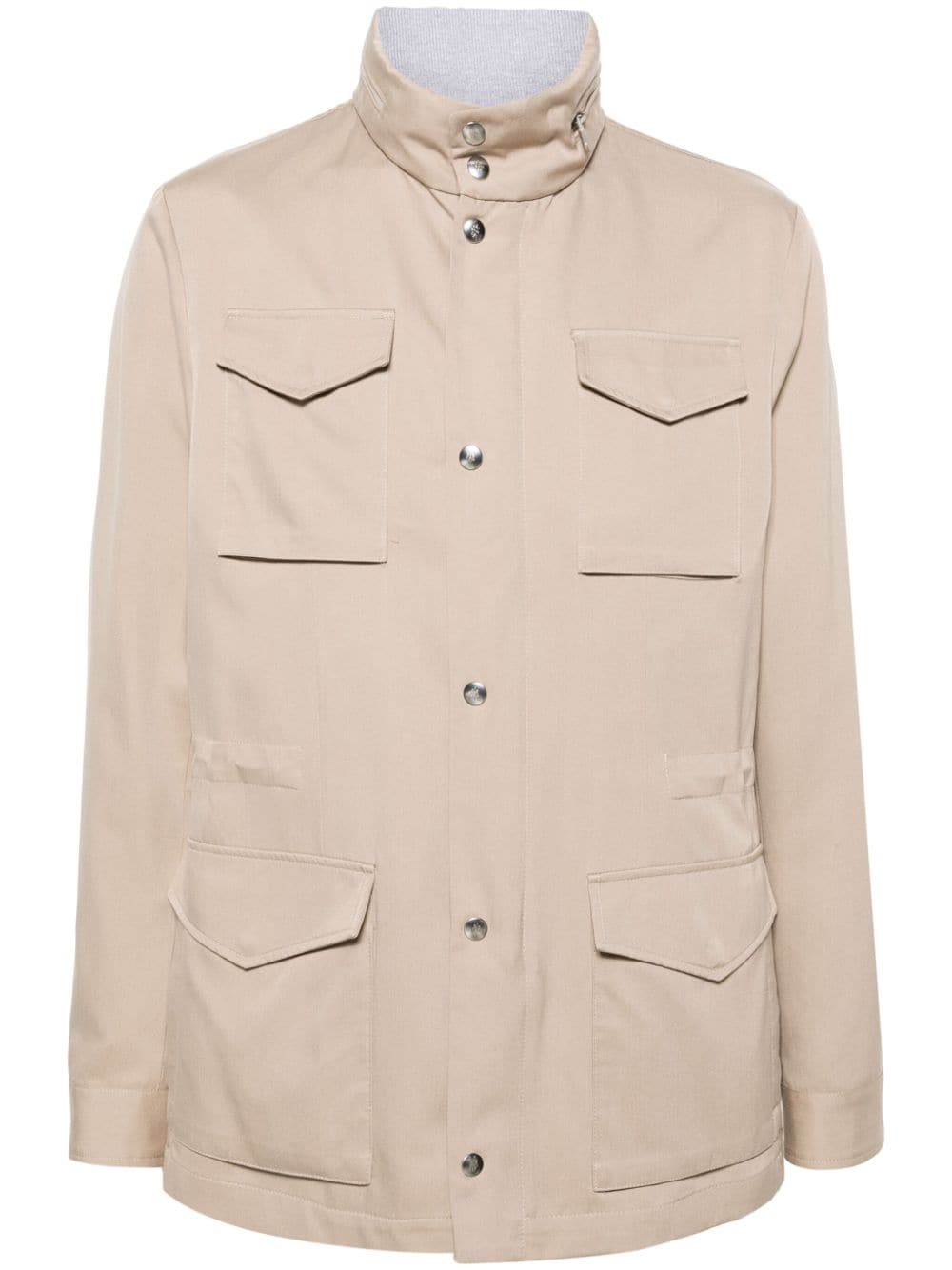 Eleventy silk hooded jacket - Brown von Eleventy
