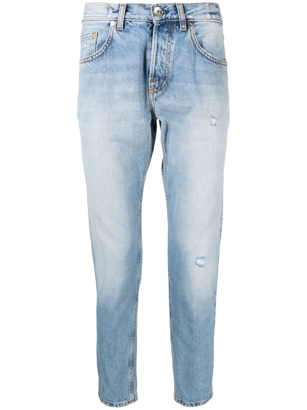 Eleventy stonewashed tapered-leg jeans - Blue von Eleventy