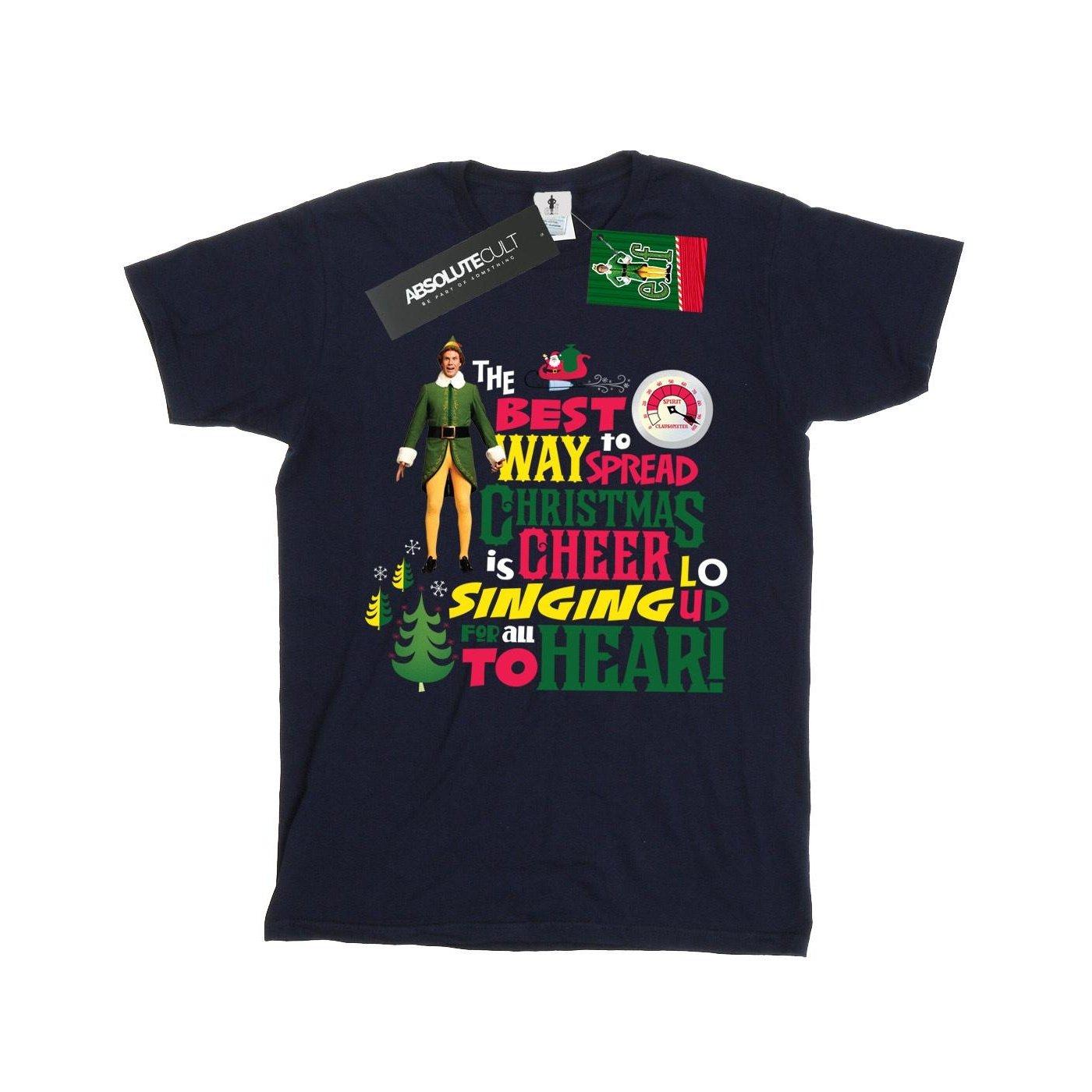 Christmas Cheer Tshirt Mädchen Marine 128 von Elf