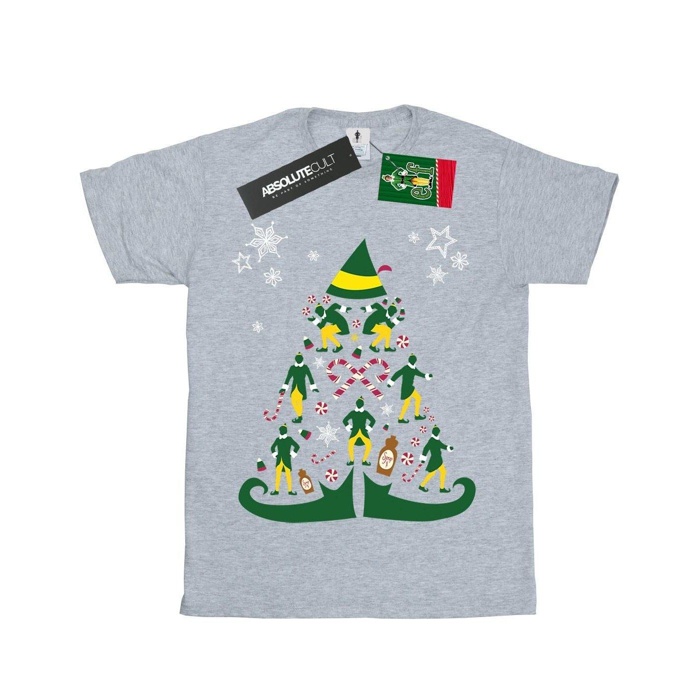 Christmas Tree Tshirt Jungen Grau 140/146 von Elf