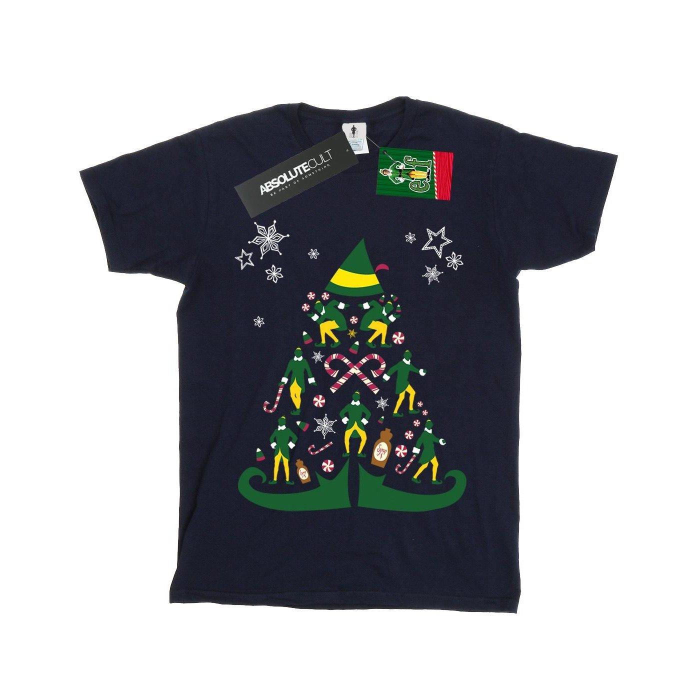 Christmas Tree Tshirt Jungen Marine 116 von Elf