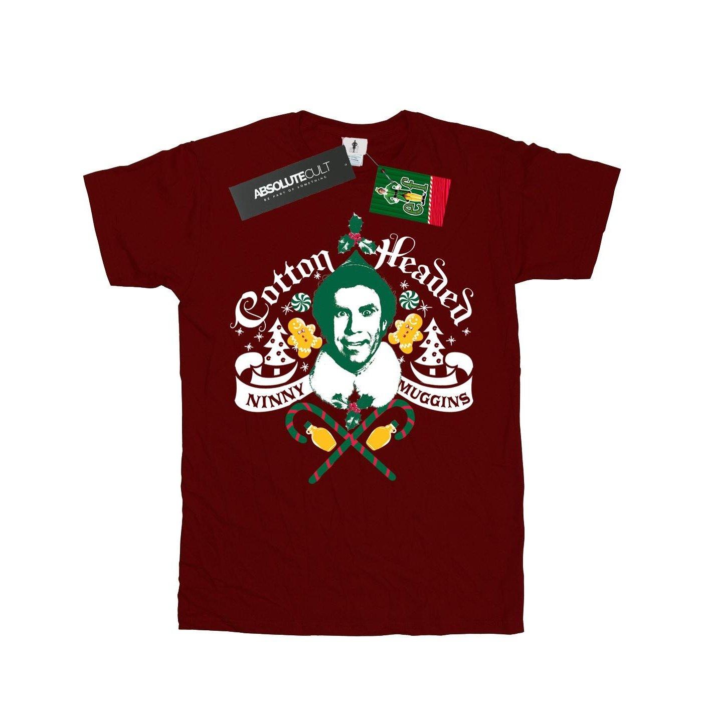 Cotton Headed Ninny Muggins Tshirt Mädchen Weinrot 128 von Elf