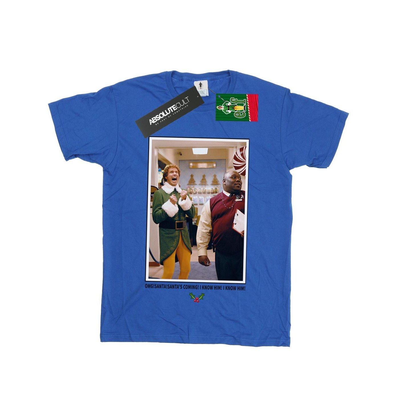 Omg Santa Photo Tshirt Mädchen Königsblau 116 von Elf