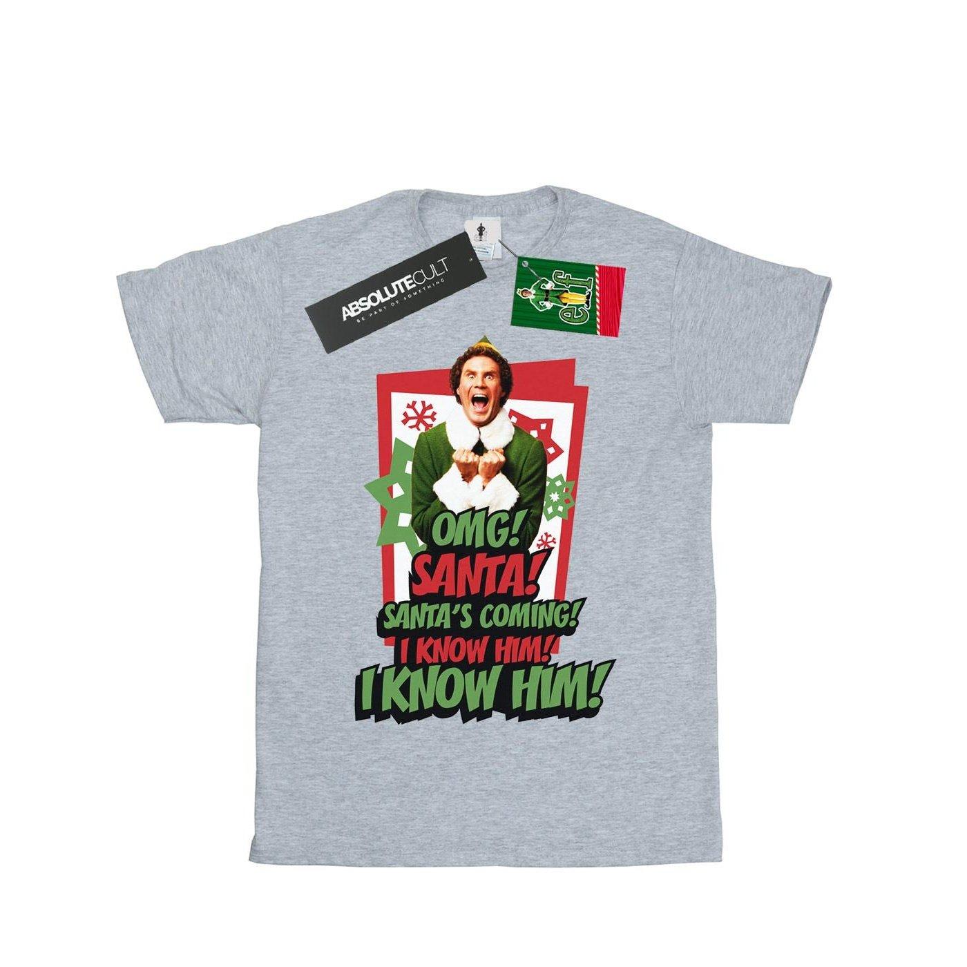 Omg Santa Tshirt Jungen Grau 128 von Elf