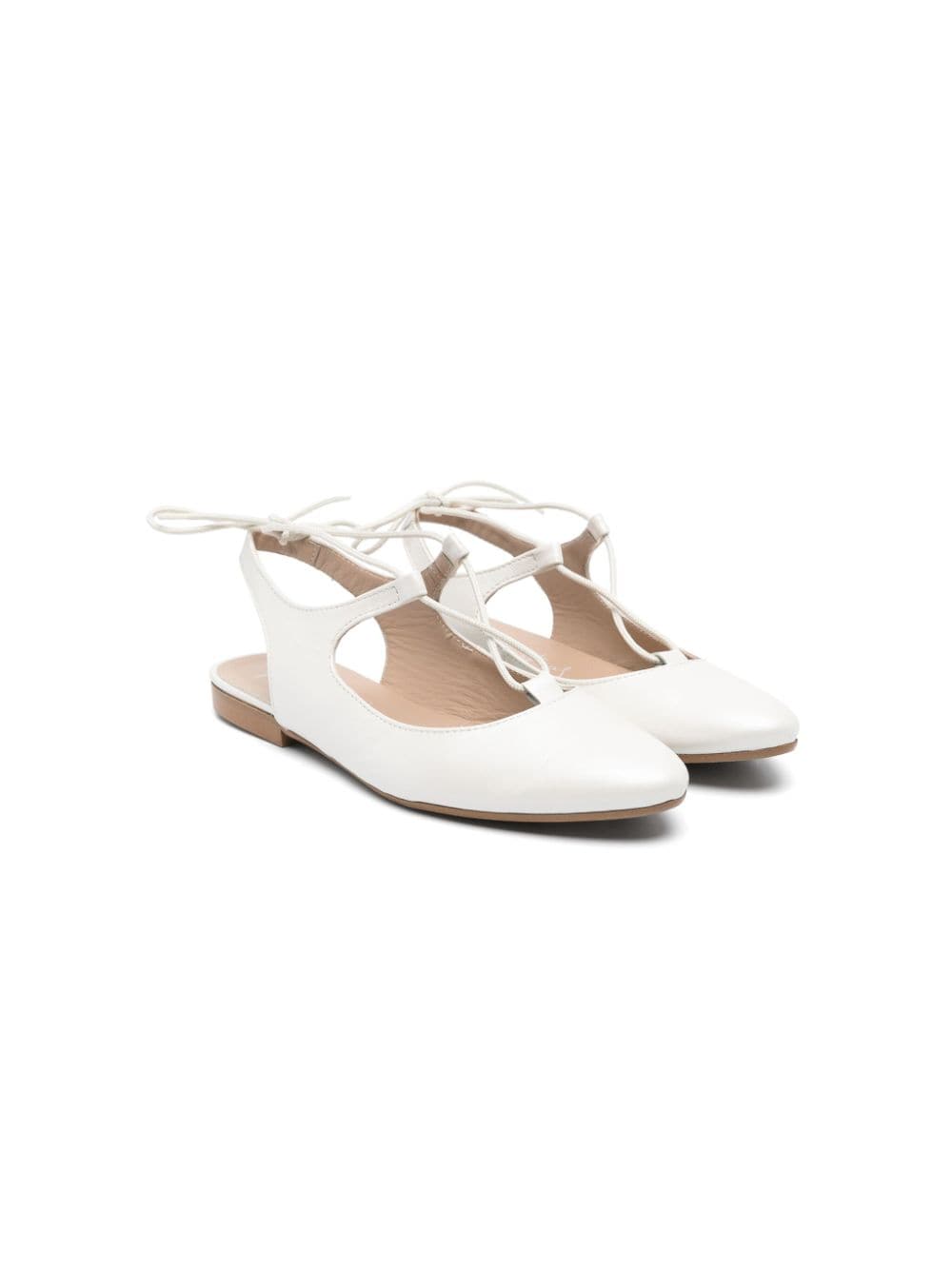 Eli1957 lace-up ballerina shoes - Neutrals von Eli1957