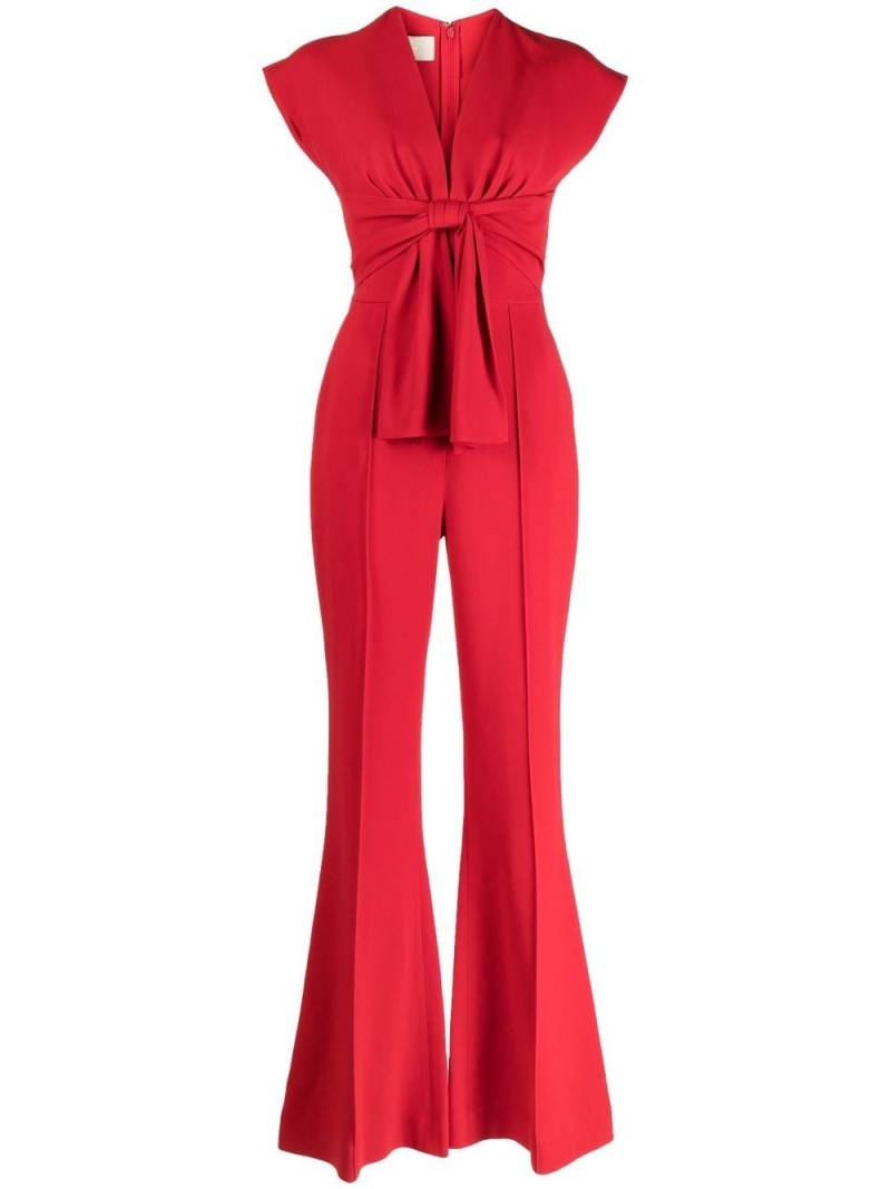 Elie Saab bow-detail flared jumpsuit von Elie Saab