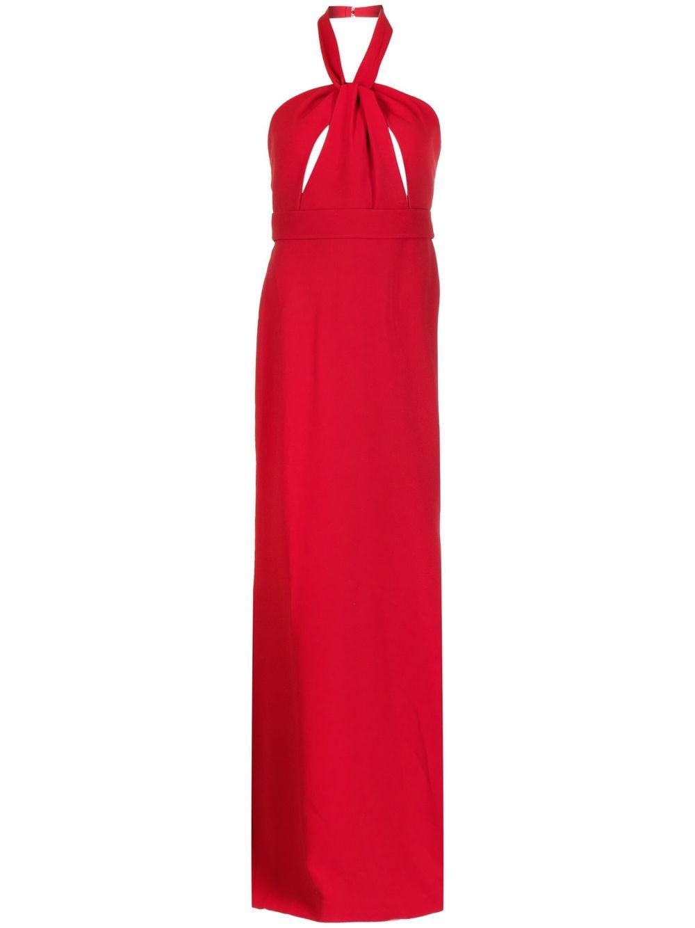 Elie Saab crepe halterneck dress - Red von Elie Saab