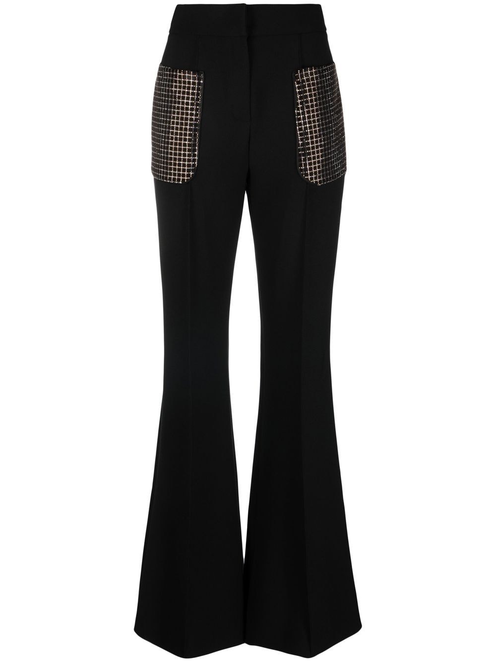 Elie Saab crystal-embellished bootcut trousers - Black von Elie Saab