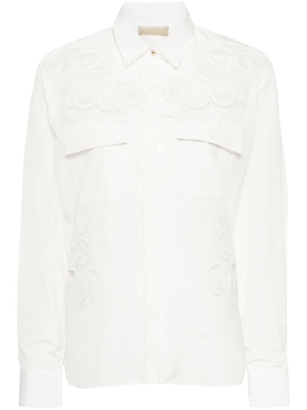 Elie Saab embroidered cut-out shirt - White von Elie Saab