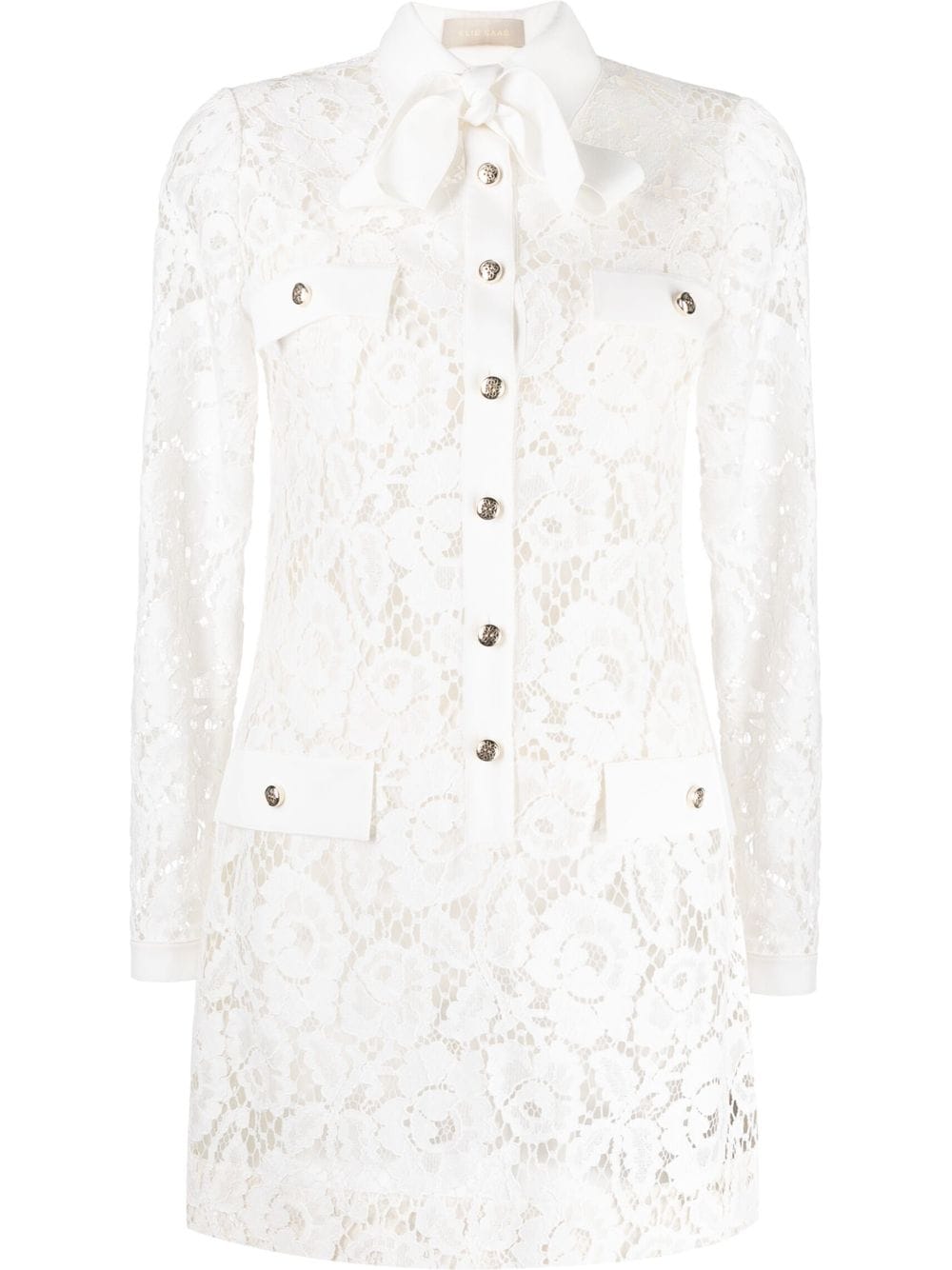 Elie Saab floral lace minidress - White von Elie Saab