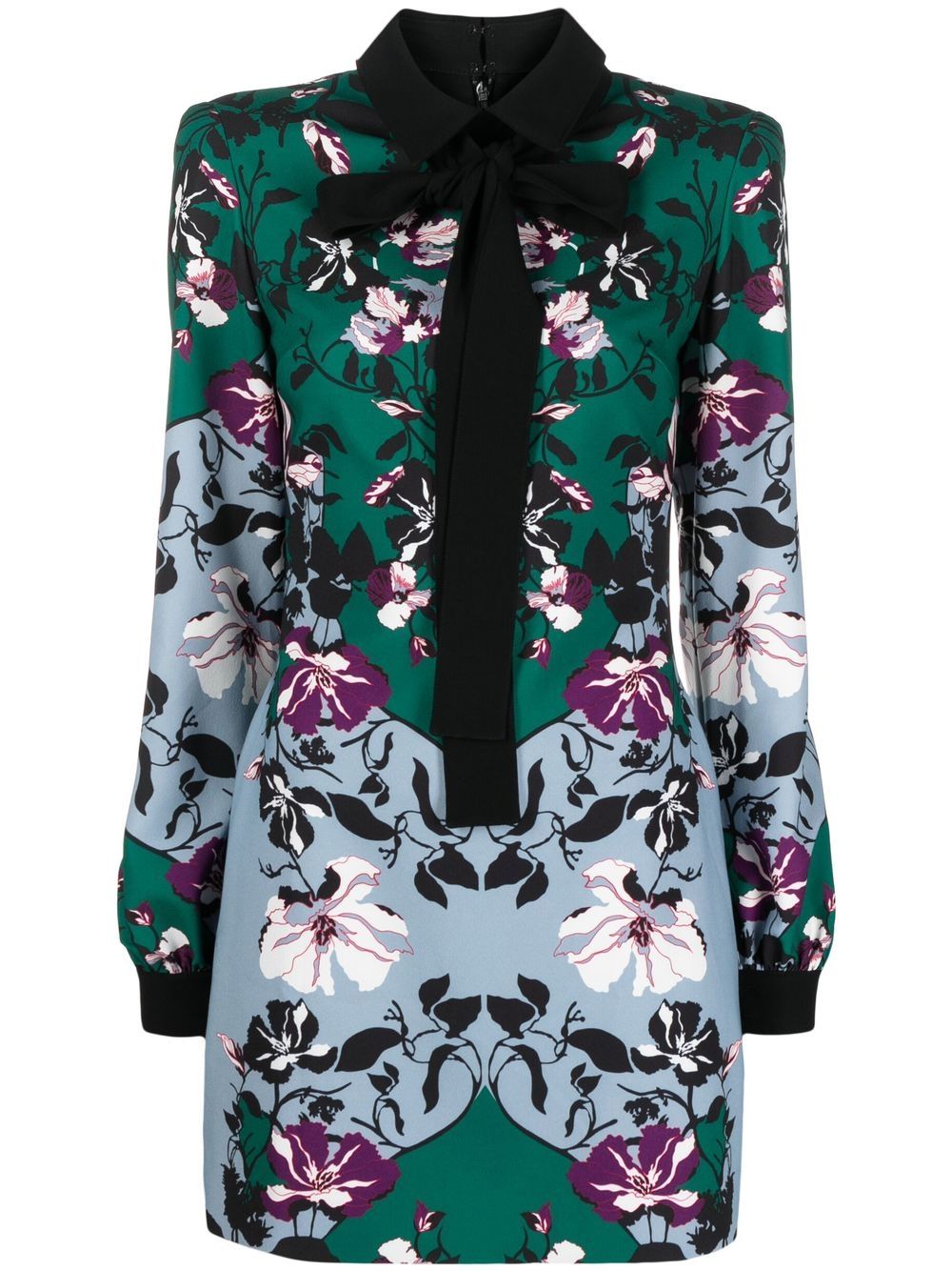 Elie Saab floral-print shirt dress - Black von Elie Saab