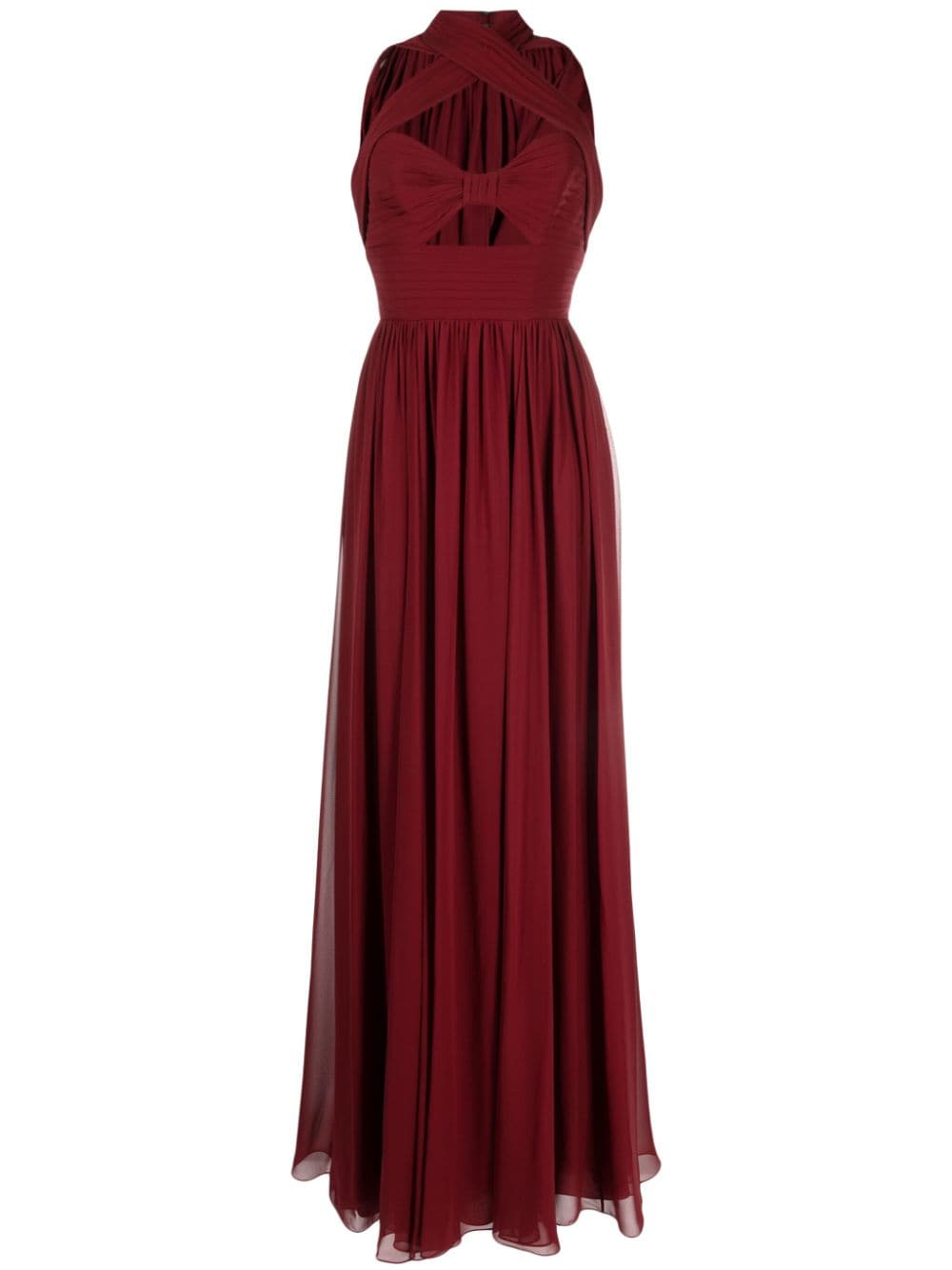 Elie Saab hooded sleeveless silk gown - Red von Elie Saab