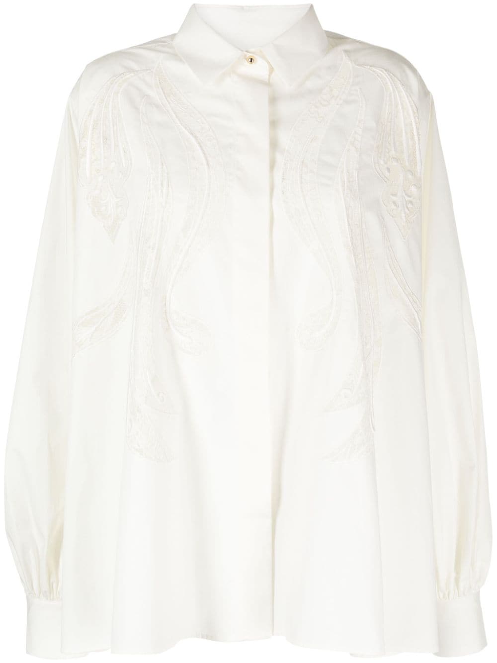 Elie Saab lace-embroidered cotton shirt - White von Elie Saab