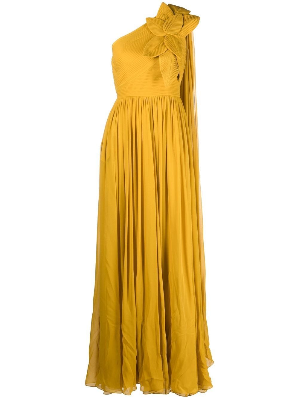 Elie Saab one-shoulder silk gown - Yellow von Elie Saab