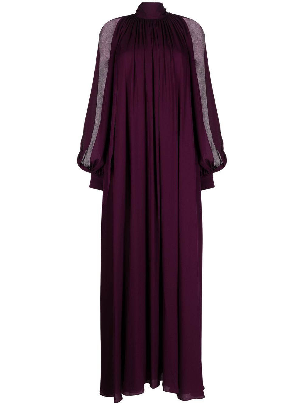 Elie Saab pussy-bow silk gown - Purple von Elie Saab