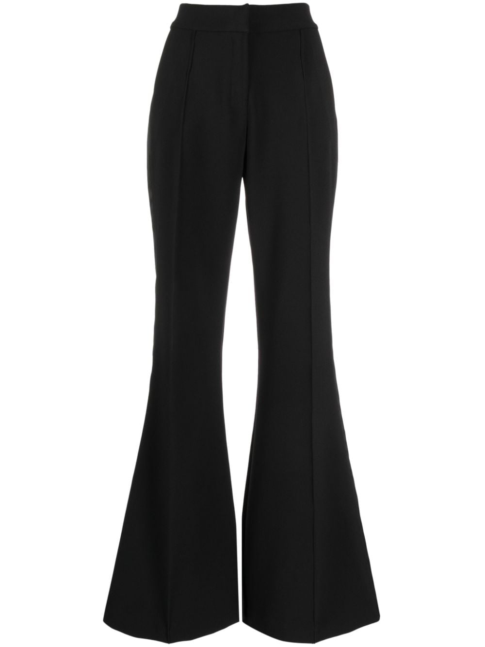 Elie Saab satin-embellished flared trousers - Black von Elie Saab