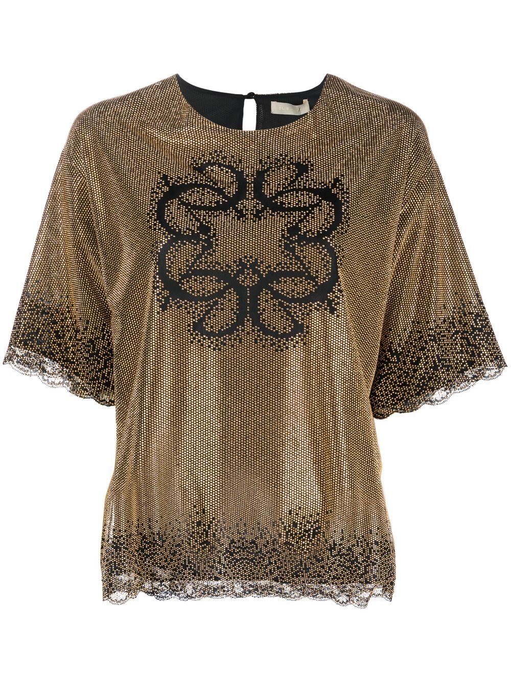 Elie Saab studded short-sleeve T-shirt - Yellow von Elie Saab