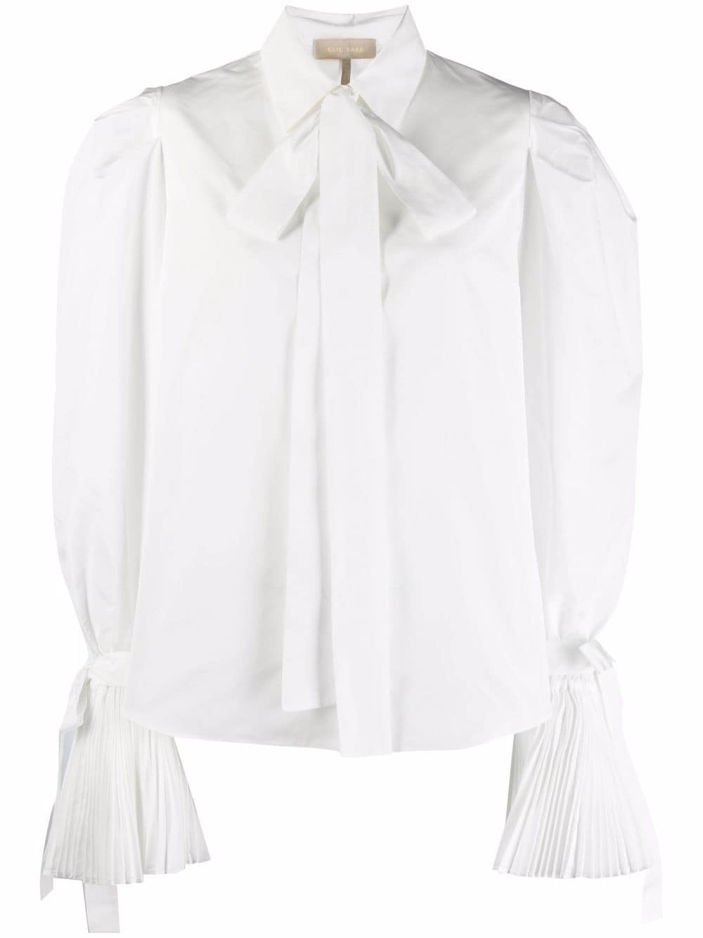 Elie Saab taffeta flared-cuff shirt - White von Elie Saab