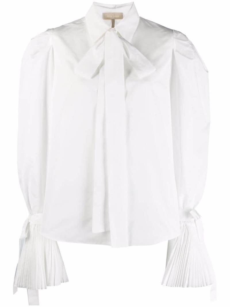 Elie Saab taffeta flared-cuff shirt - White von Elie Saab