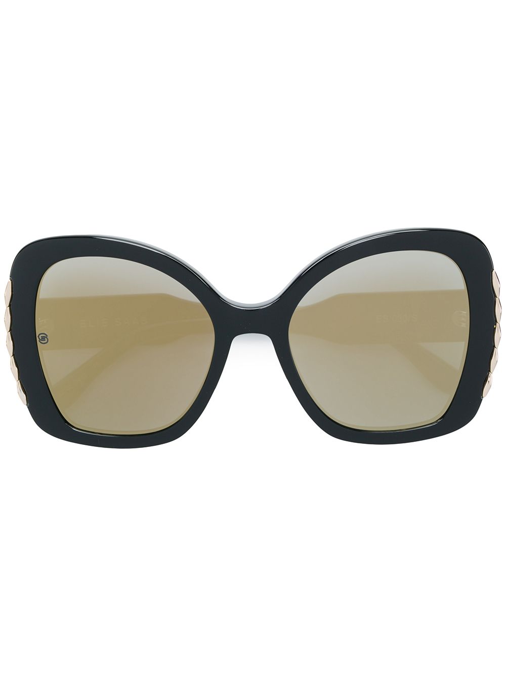 Elie Saab trim detail oversized sunglasses - Black von Elie Saab
