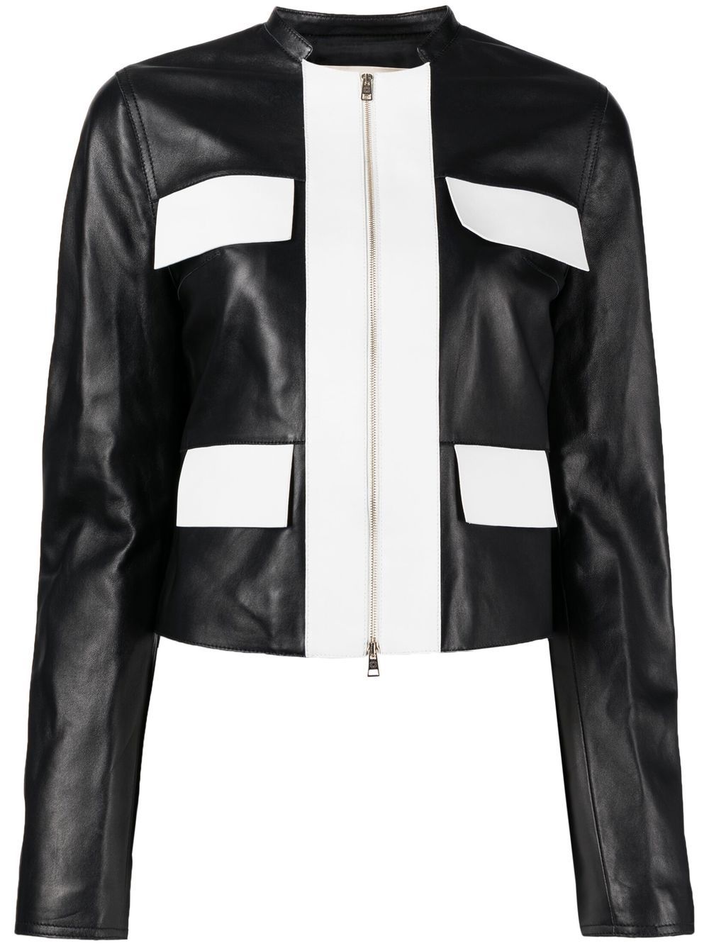 Elie Saab two-tone lambskin jacket - Black von Elie Saab