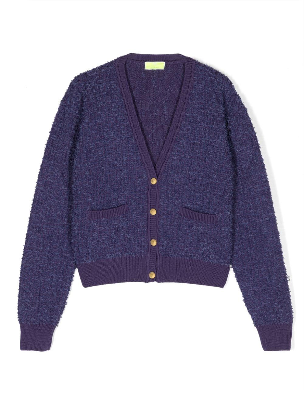 Elisabetta Franchi La Mia Bambina V-neck wool cardigan - Purple von Elisabetta Franchi La Mia Bambina