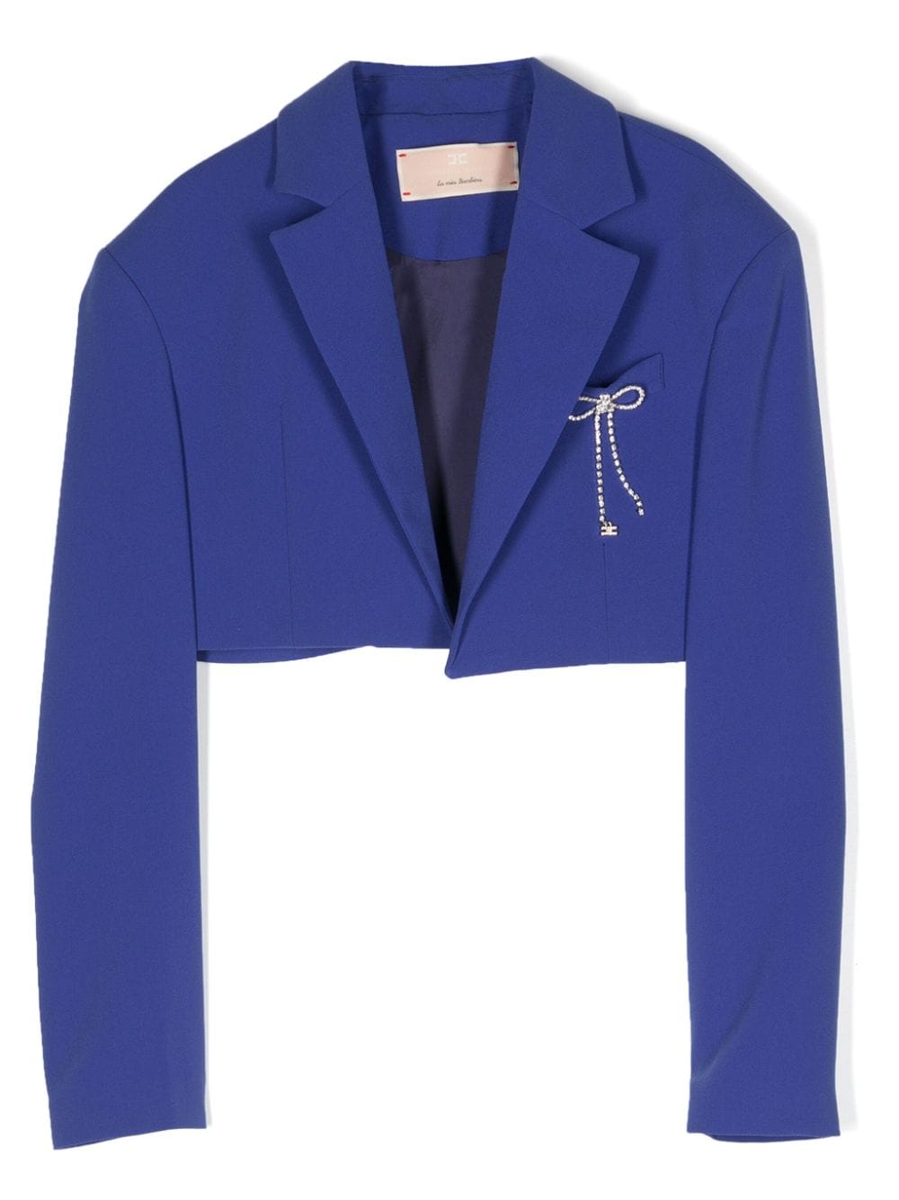 Elisabetta Franchi La Mia Bambina bow-detail cropped blazer - Blue von Elisabetta Franchi La Mia Bambina